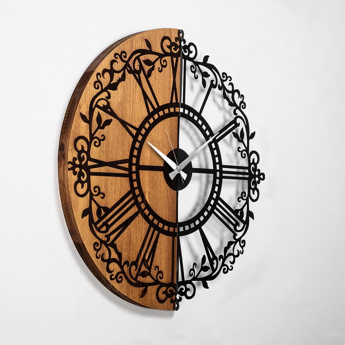 Wallity Wooden Clock - 63 Nogal y Negro Wallity Wooden Clock - 63 Nogal y Negro